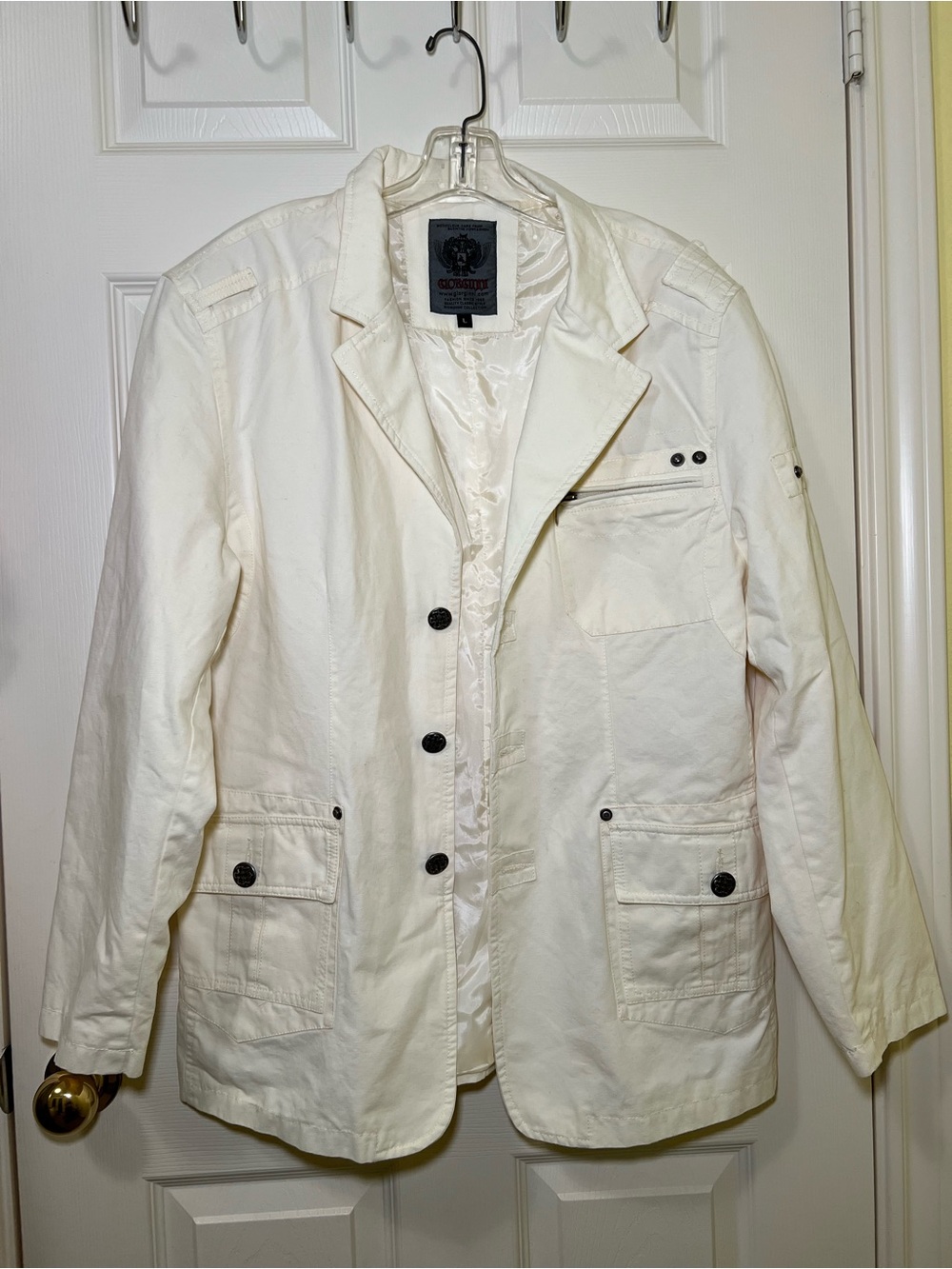 Giorginni Men’s Cream Casual Blazer Jacket - Cream